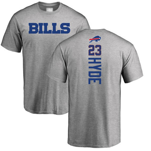 Men NFL Buffalo Bills #23 Micah Hyde Ash Backer T Shirt